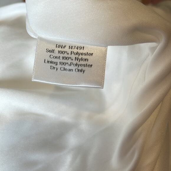 Katie May Darcy Off the Shoulder Draped Ivory White Maxi Gown Size Medium - Picture 10 of 10